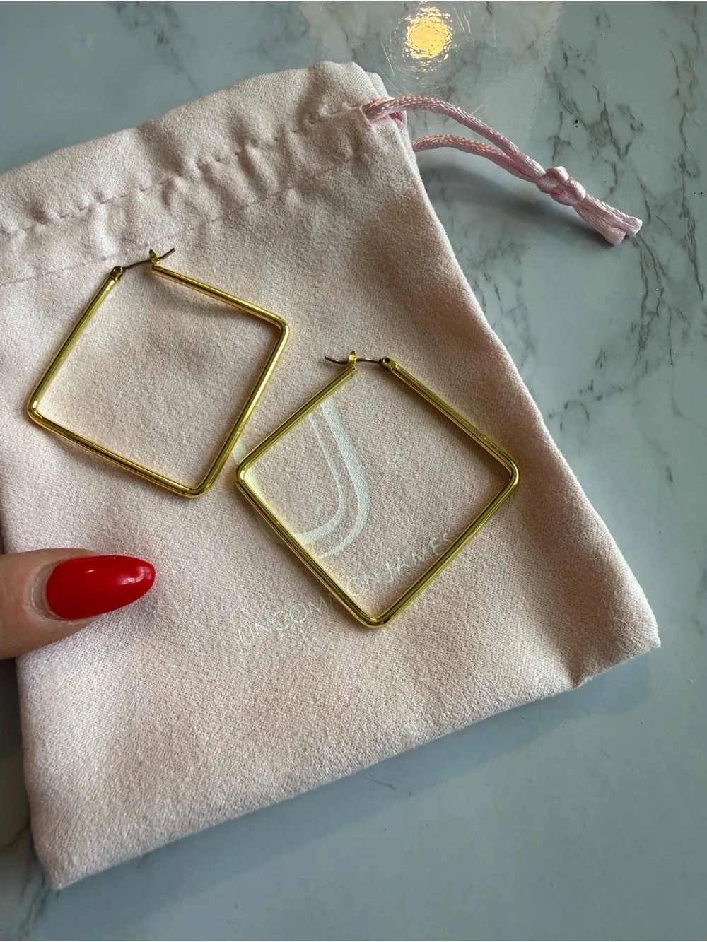 Uncommon James Gold Square Hoop Earrings Medium